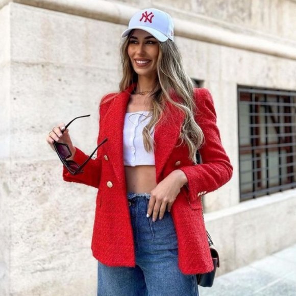 Zara Tweed Blazer - Picture 6 of 16